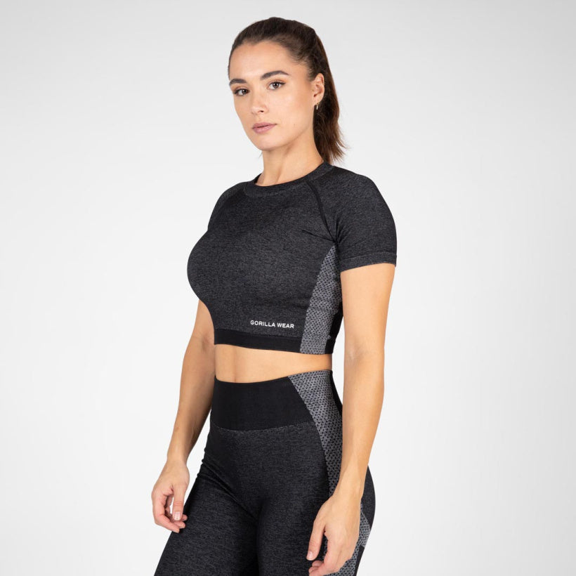 Gorilla Wear Selah Seamless Crop Top, Black
