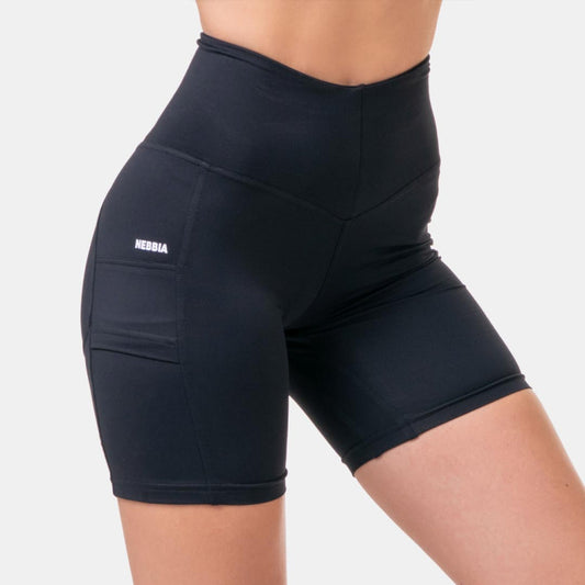 NEBBIA Fit Smart Biker Shorts, Black
