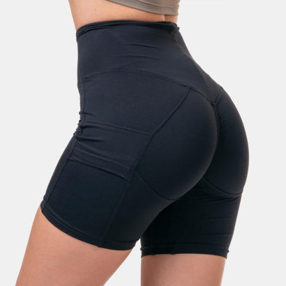 NEBBIA Fit Smart Biker Shorts, Black