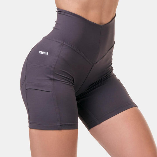 NEBBIA Fit Smart Biker Shorts, Marron