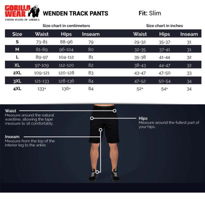 Gorilla Wear Wenden Track Pants, Black/White
