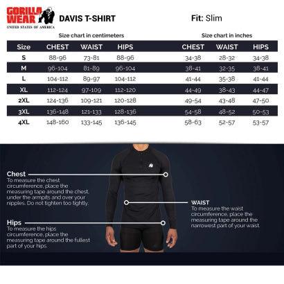 Gorilla Wear Davis T-Shirt, Black