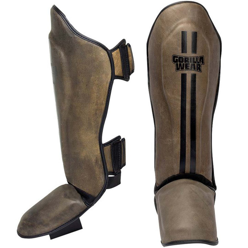 Gorilla Wear Yeso Shin Guards, Vintage Brown