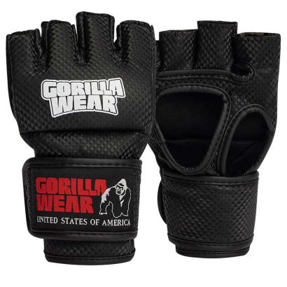 Gorilla Wear Berea MMA Gloves (without thumb), Black/White
