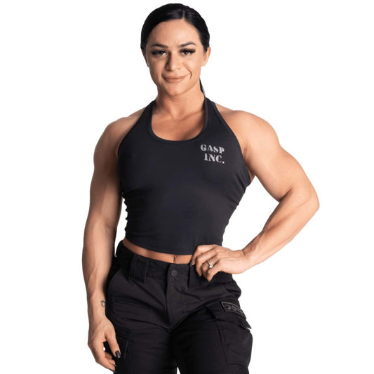 GASP Hardcore Crop T-Back, Black