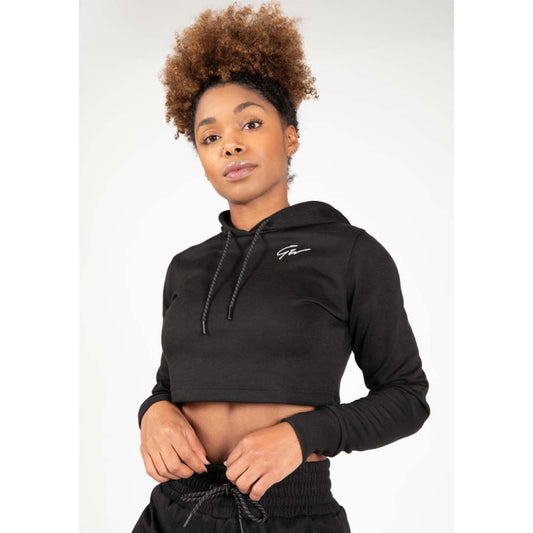 Gorilla Wear Pixley Crop Top Hoodie, Black