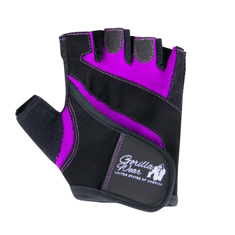 Gorilla Wear Women's Fitness Gloves, Black/Purple