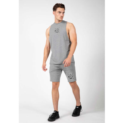 Gorilla Wear Cisco Drop Armhole Tank Top, Grey/Black