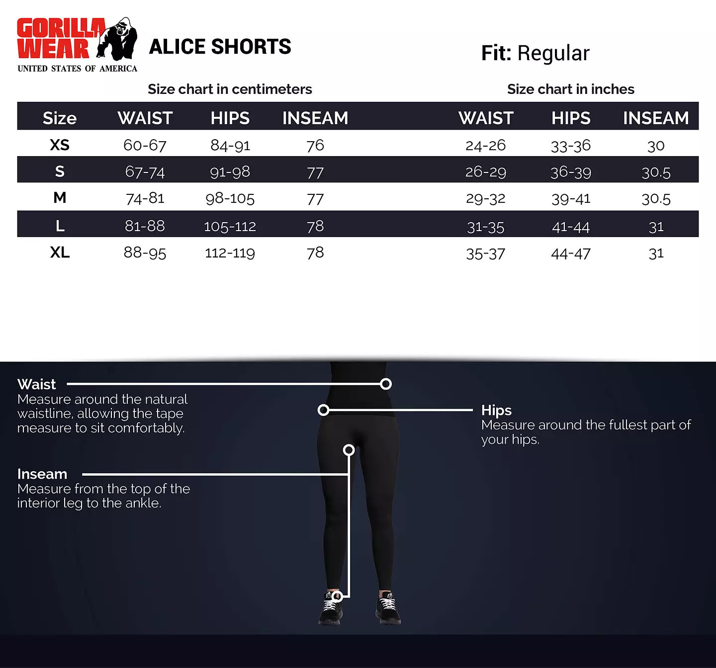 Gorilla Wear Alice Shorts, Black