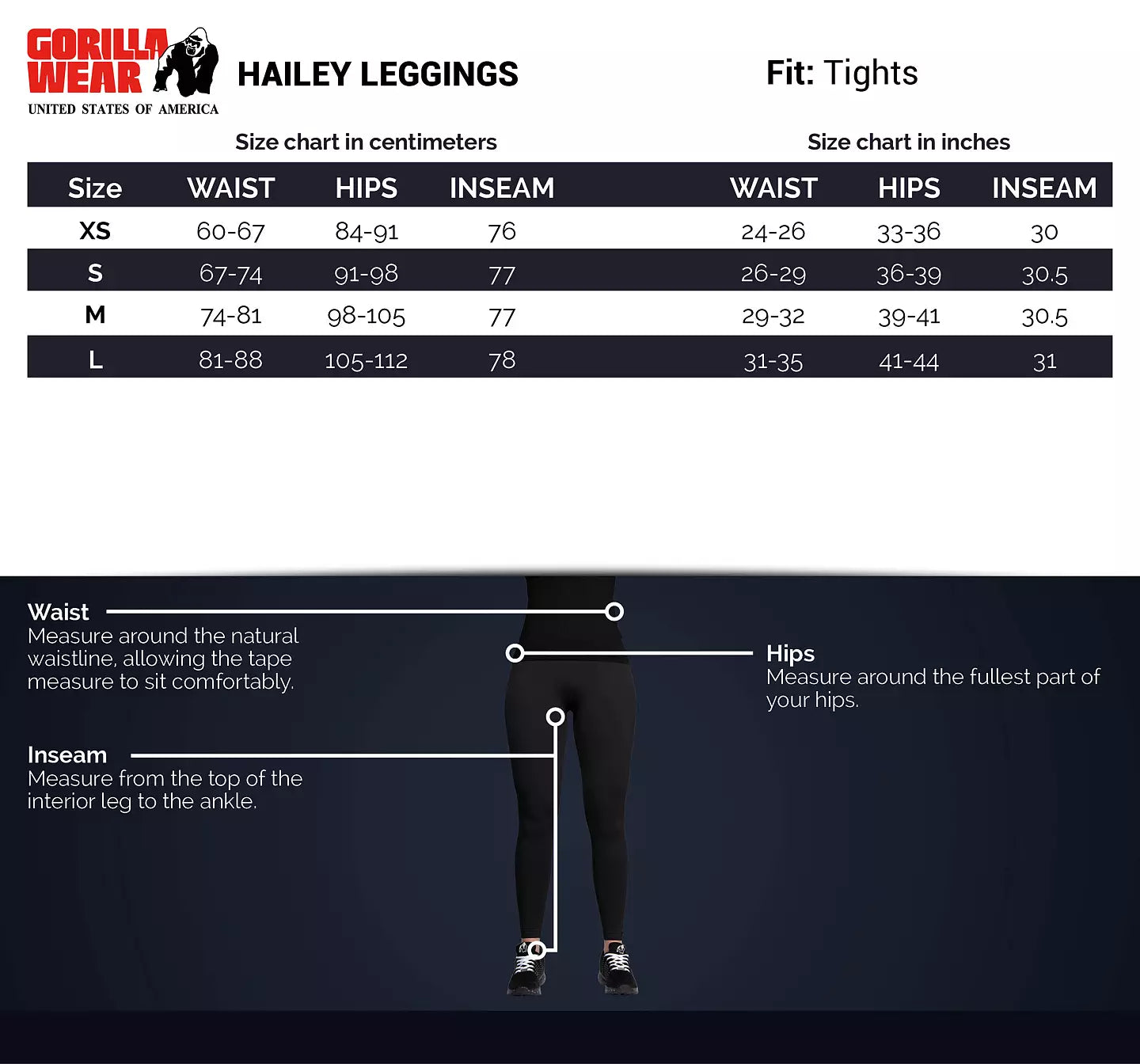Gorilla Wear Hailey Leggings, Grey Melange