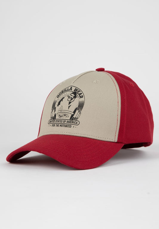 Gorilla Wear Buckley Cap, Red/Beige