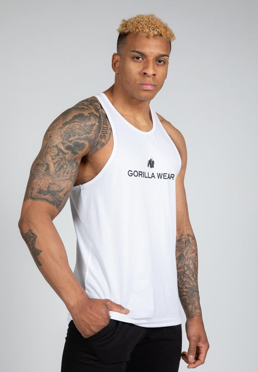 Gorilla Wear Carter Stretch Tank Top, White