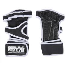 Gorilla Wear Yuma Weightlifting Workout Gloves, Black/White