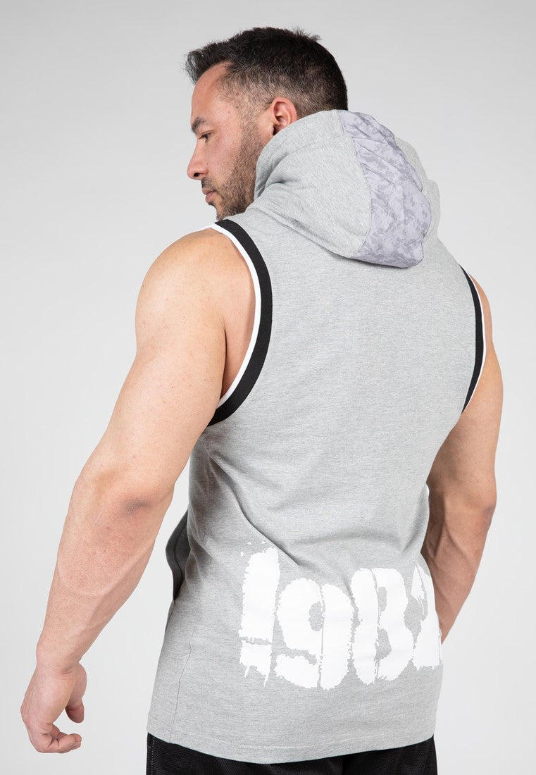 Gorilla Wear Loretto Hooded Tank Top, Grey Melange