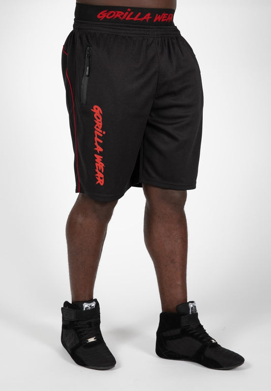 Gorilla Wear Mercury Mesh Shorts, Black/Red