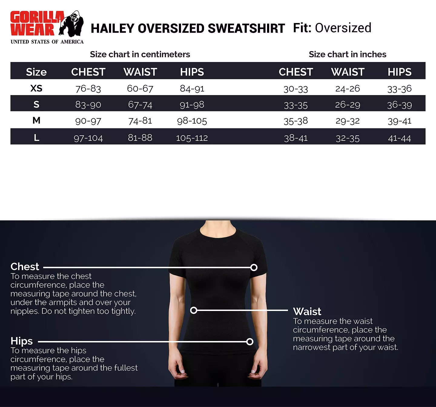 Gorilla Wear Hailey Oversized Sweatshirt, Grey Melange