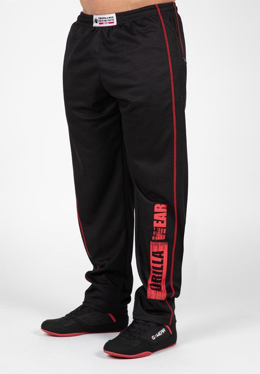 Gorilla Wear Wallace Mesh Pants, Black/Red